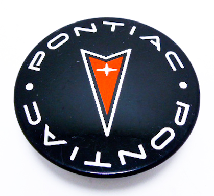 Колпак колёсного диска б/у с надписью "Pontiac" и эмблемой "Pontiac" D=60мм